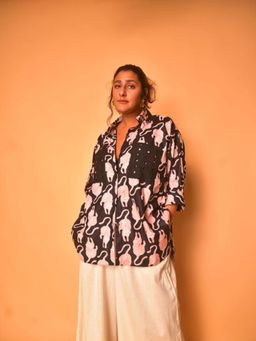 WHY SO BLUE - Black Kat Shirt