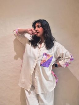 WHY SO BLUE - Off White Amara Sway Plain Back Shirt