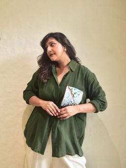 WHY SO BLUE - Olive Shirt