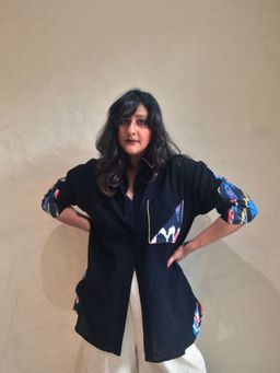 WHY SO BLUE - Black Riri Jackie Shirt