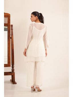 Tatwa Designs - Women Ivory Cotton Solid Co-Ord Set
