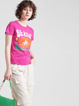 ONLY - Pink Print T-Shirt