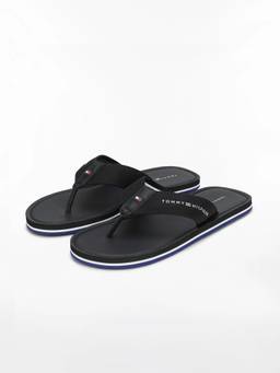 Tommy Hilfiger - Men Black Logo Flipflops