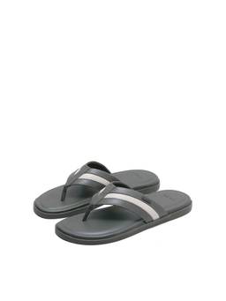 Rare Rabbit - Men Olive Solid Leather Flipflops