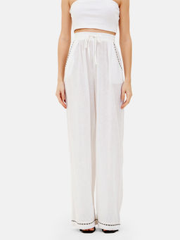 Kazo - Alice Drawstring Linen Blend Trouser