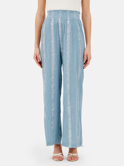 Kazo - Indy Blue Striped Trouser