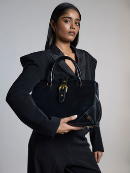 MIRAGGIO - Black Manhattan Satchel Bag