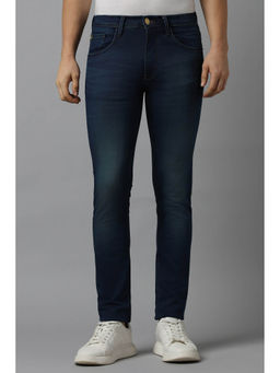 Allen Solly - Men Navy Skinny Fit Dark Wash Jeans