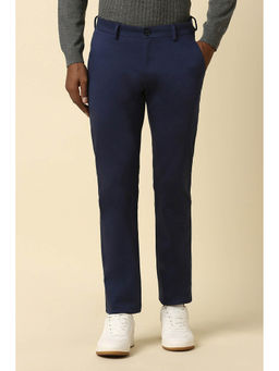 Allen Solly - Men Navy Slim Fit Solid Casual Trousers