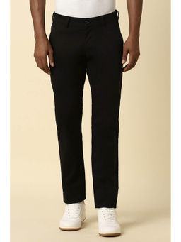 Allen Solly - Men Black Slim Fit Solid Casual Trousers