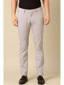 Allen Solly - Men Beige Slim Fit Solid Casual Trousers
