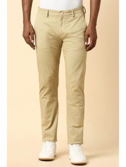 Allen Solly - Men Beige Ultra Slim Fit Textured Casual Trousers