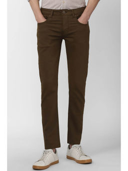 Peter England - Men Brown Dark Wash Slim Fit Jeans