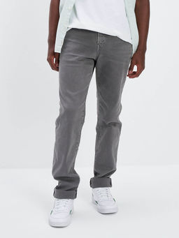 American Eagle - Men Grey Air Flex Plus Slim Straight Jean
