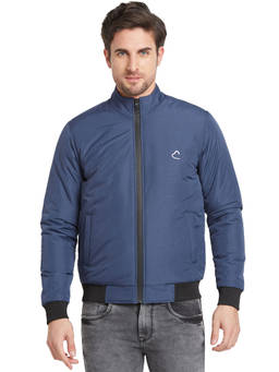 Being Human - Men Full Sleeves Navy Blue Solid Jacket