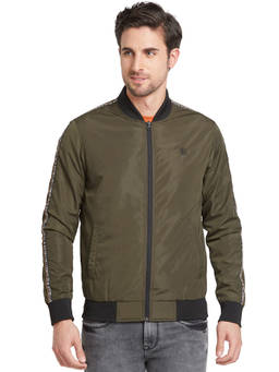 Being Human - Men Full Sleeves Olive Solid Jacket