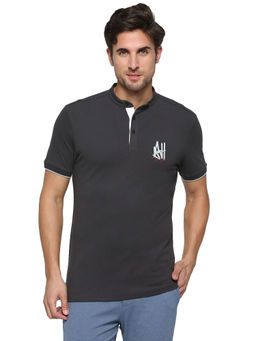 Being Human - Men Half Sleeves Grey Solid Polo T-Shirt