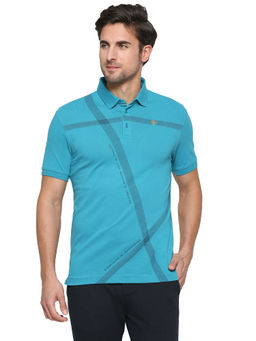 Being Human - Men Half Sleeves Green Printed Polo T-Shirt