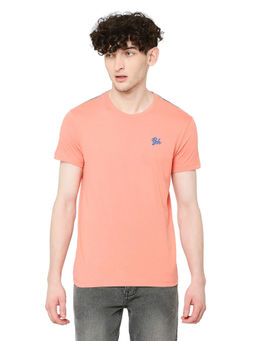 Being Human - Men Half Sleeves Orange Solid T-Shirt