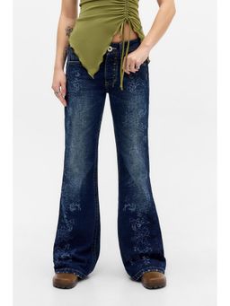 BDG by Urban Outfitters - Teo Printed Blue Jeans