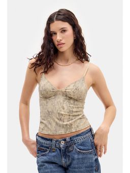 BDG by Urban Outfitters - Je Taime Cami Top Leo - Beige