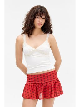 BDG by Urban Outfitters - Lace Trim Cami Top - White