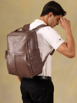 VISMIINTREND - Unisex Stylish Laptop Travel Backpack for Professional Business Use - Brown