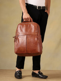 VISMIINTREND - Unisex Stylish Laptop Travel Backpack for Professional Business Use - Tan