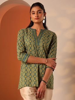 Libas - Women Green Printed Kurti