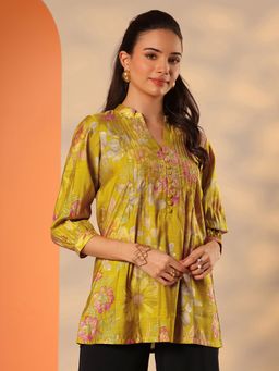 Libas - Women Green Floral Kurti
