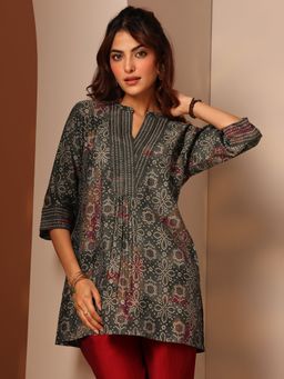 Libas - Women Grey Printed Kurti