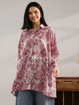 Libas - Women Mauve Floral Tunic