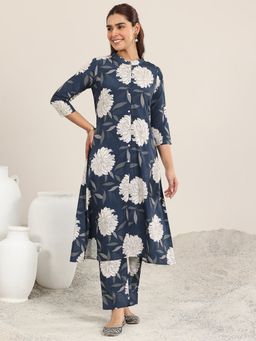 Libas - Women Blue Floral Co-ord Set