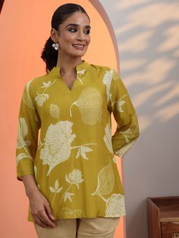 Libas - Women Green Floral Kurti