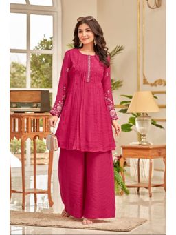 Autumnlane - Gaurisha Merlot Embroidery Premium Kurta with Palazzo