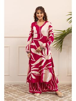 Autumnlane - Kabool Cherry Printed Kurta with Palazzo