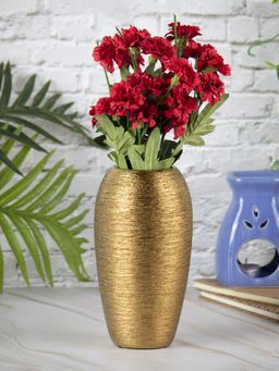 Voncasa - Ceramic Vase in Color - Gold