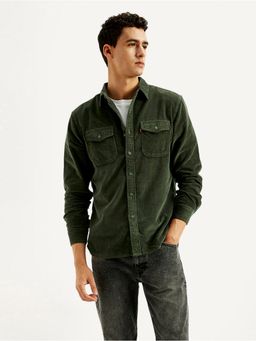 Levi's - Men Green Textured Slim Fit Shirt