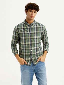 Levi's - Men Checkered Green Slim Fit Shirt