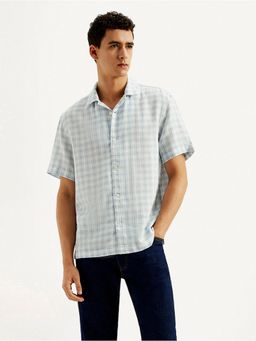 Levi's - Men Blue Checkered Slim Fit Shirt