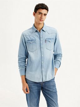 Levi's - Men Solid Blue Slim Fit Shirt