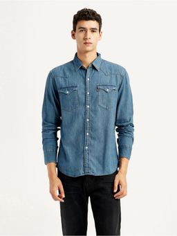 Levi's - Men Solid Blue Slim Fit Shirt