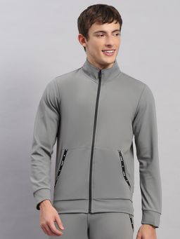 Rock.it - Men Grey Solid Sweatshirt