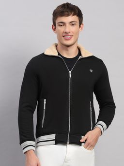Monte Carlo - Men Black Regular Fit Solid Sweatshirt