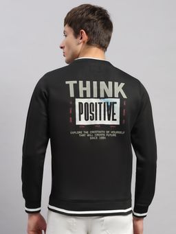 Monte Carlo - Men Black Typography Regular Fit Sweatshirt