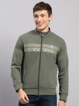 Monte Carlo - Men Green Printed Regular Fit Sweatshirt