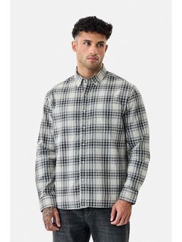 Snitch - Grey Checks Full Sleeves Regular Casual Shirt for Men