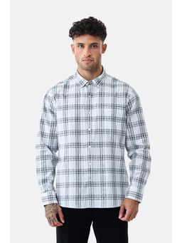 Snitch - White Checks Full Sleeves Regular Casual Shirt for Men