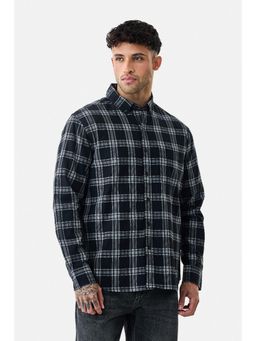 Snitch - Black Checks Full Sleeves Regular Casual Shirt for Men