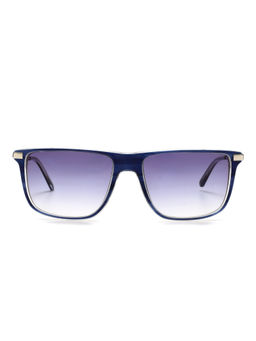 Calvin Klein - Modified Rectangle Sunglasses with Blue Lens for Men